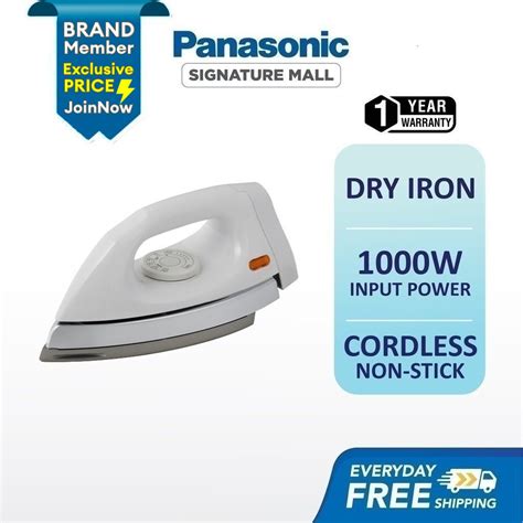 Panasonic Ni 100dx Cordless Iron Non Stick 1000w Ni 100dx Jw Dry Iron Button Slit Non Stick