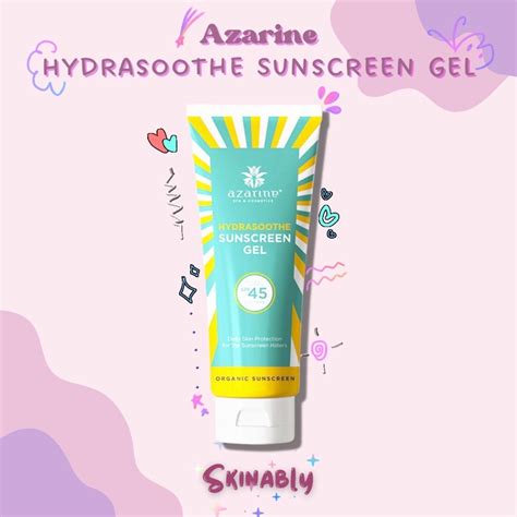 Jual Azarine Hydrasoothe Sunscreen Gel Spf Pa Ml Shopee Indonesia