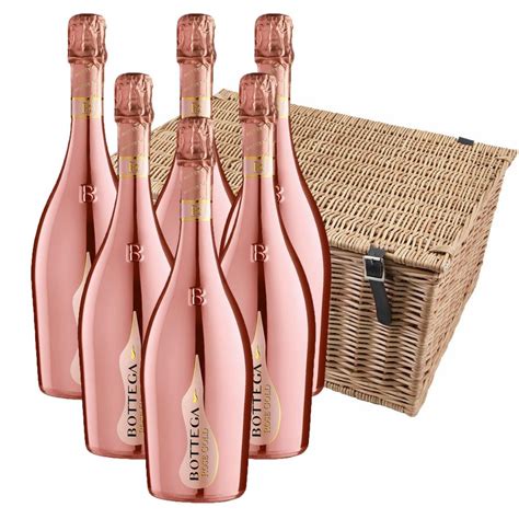 Bottega Gold Rose Sparkling 75cl Case Of 6 Hamper Bottled Boxed