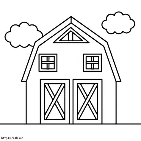 Stunning Barn coloring page