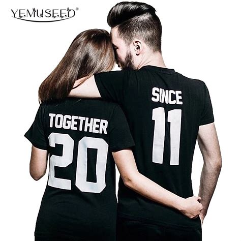 Yemuseed Women Unique Couple T Shirt Tops Summer Black Harjuku Punk