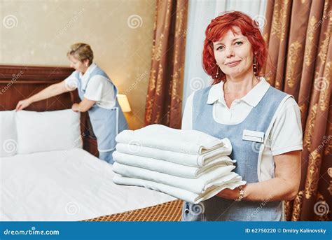 Hotel Staff At Room Cleaning And Housekeeping Stock Photo Image 62750220