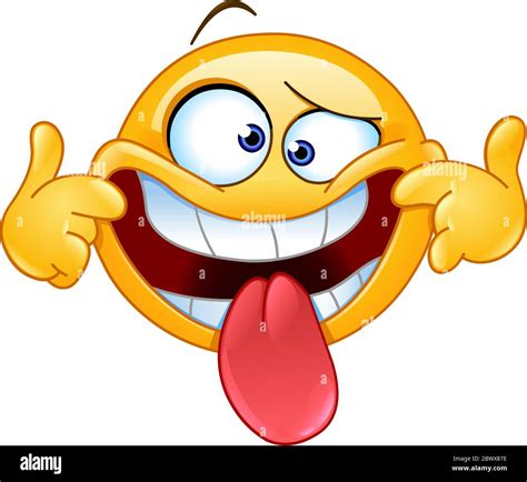 Emoticon making a funny face Stock Vector Image & Art - Alamy