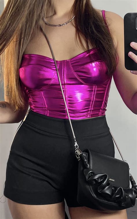 Comprar CORSET DISCO METALIZADO ROSA 2 0 Lojinha Da Mait