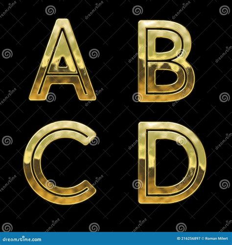 Estilo Moderno Dorado Letras Letras Alfabeto Letras Ad Stock De