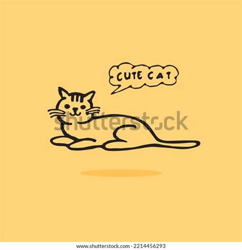 Cute Hand Drawn Doodle Cat Doodle Stock Vector Royalty Free