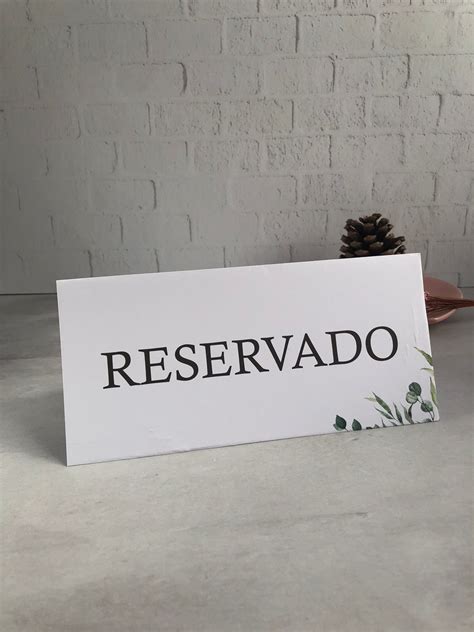 Plaquinha De Reservado X Cm Elo Produtos Especiais