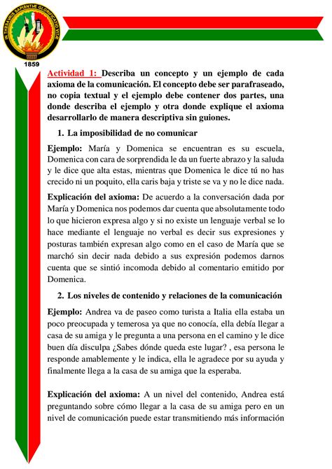 Los 5 Axiomas De La Comunicacion