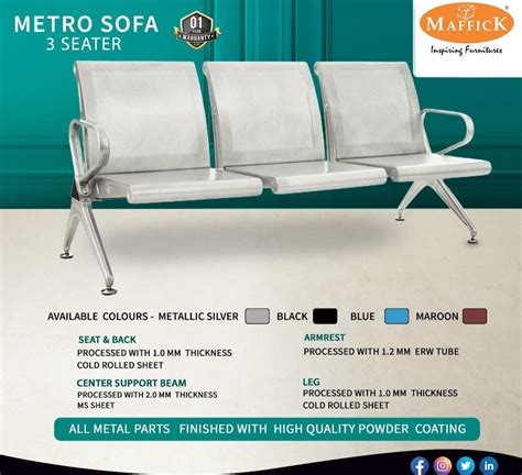 Silver Metro Seater Waiting Chair For Airport At Rs In Bengaluru