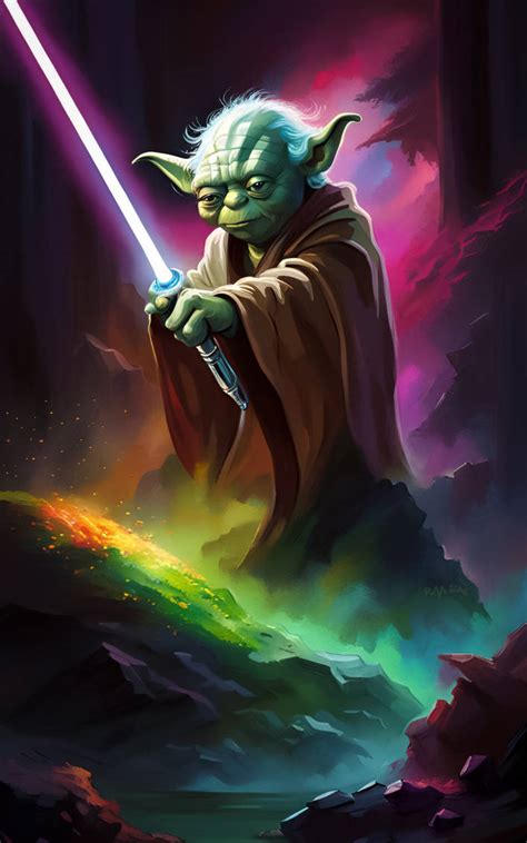 Lightsabre Yoda by ramorae on DeviantArt