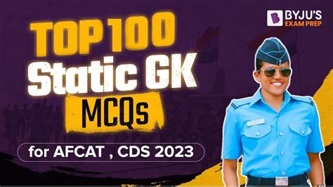 Top Static Gk Mcqs For Afcat Cds Static Gk For