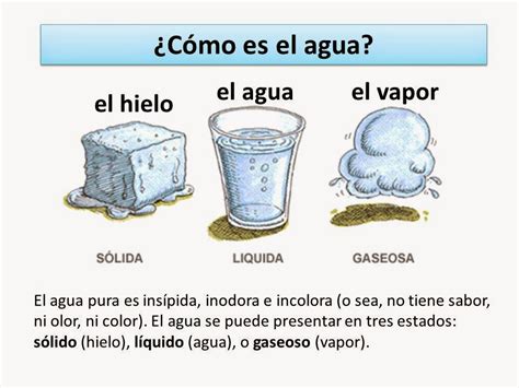 El Agua Y Sus Tres Estados Aprendiendo Con Tic