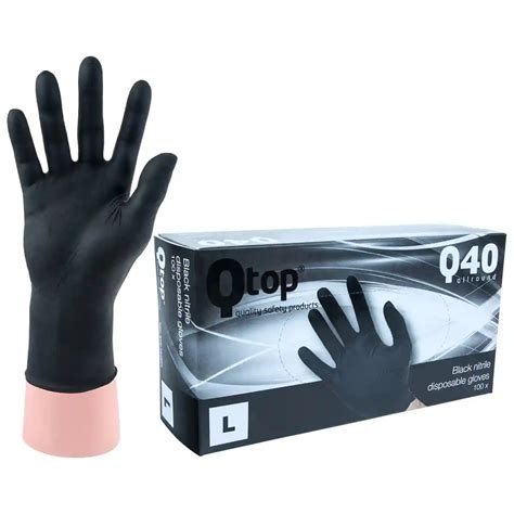 Qtop Q Zwarte Nitril Handschoenen X Suitup Art Supplies