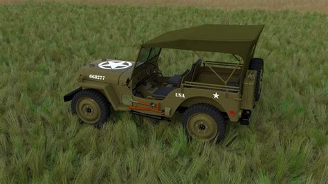 Full W Chassis Jeep Willys Mb Military Top Hdri D Model Cgtrader