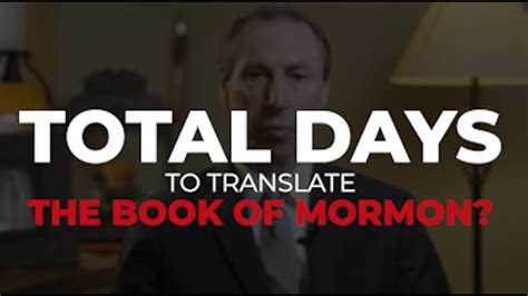 How Did Joseph Smith Translate The Book Of Mormon In Only 57 Days Youtube