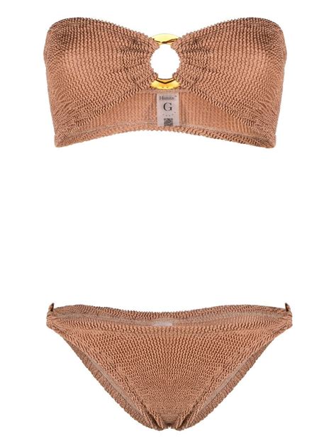 Hunza G Gloria Ring Detail Bikini Set Farfetch