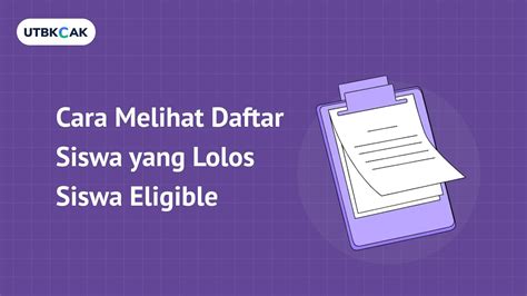 Cara Melihat Daftar Siswa Eligible Snmptn Youtube