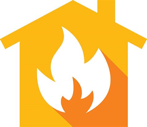 10500 Burning House Ilustrasi Grafik Vektor And Clip Art Bebas