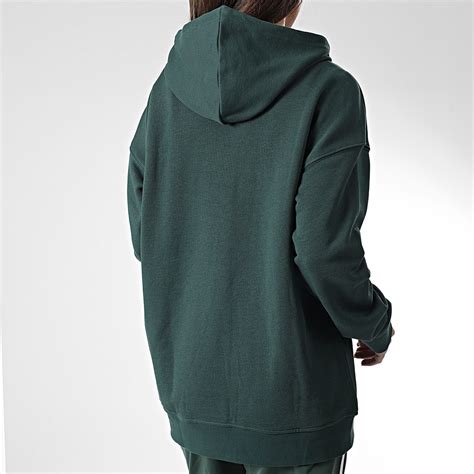 Adidas Originals Sweat Capuche Femme Trefoil Hk9654 Vert