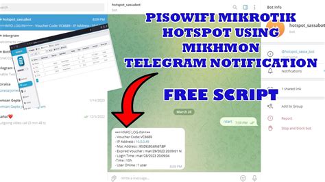 Pisowifi Mikrotik Hotspot Mikhmon With Telegram Notification Free