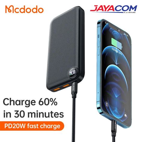 MCDODO MC 847 10000MAH 22 5W PD DIGITAL DISPLAY POWER BANK READY STOCK