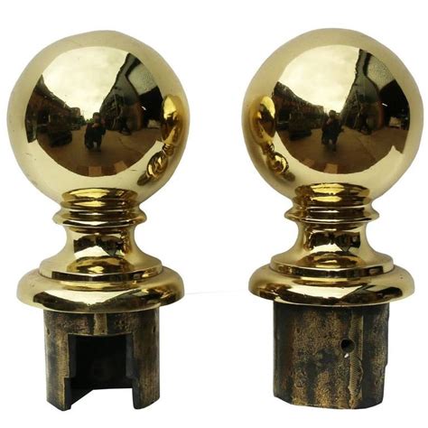 19th Century English Cast Brass Ball Finials For Sale At 1stdibs