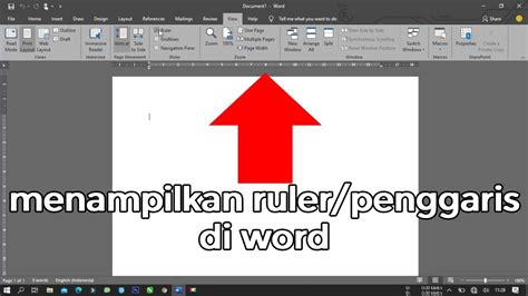 Cara Menampilkan Ruler Penggaris Di Word Youtube