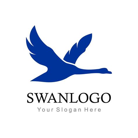 Flying Swan Logo 14216138 Vector Art At Vecteezy