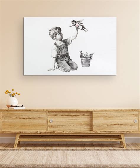 Banksy Canvas Game Changer Hospital Superhero Nurse Poster Banksy