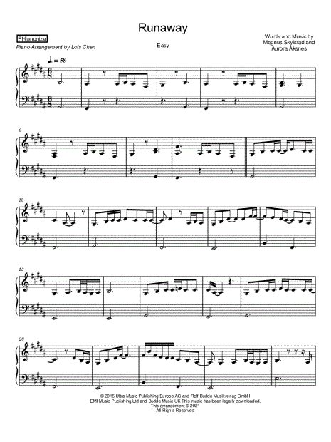 Phianonize Runaway Easy Sheet Music Piano Solo In G Minor