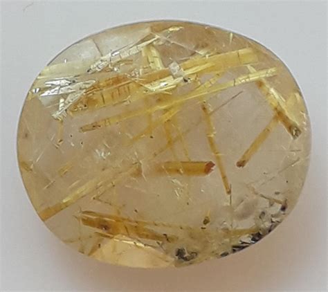 Golden Rutilated Quartz Oval Cut Ct Responsibly Sourced From An