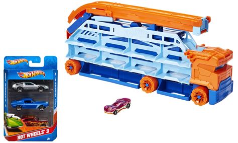 Hot Wheels Zestaw Prezentowy Transporter W Epicki Zjazd Pak Autek