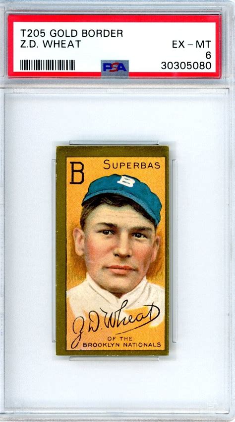 T Piedmont Zach Wheat Psa Dodgers Ebay