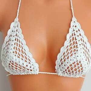Crochet Bikini Mesh Bikini Top Sexy Bikini Top Micro Crochet Bikini Top Triangle Bikini