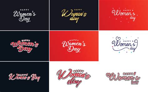 Set of cards with International Women's Day logo 18712792 Vector Art at ...