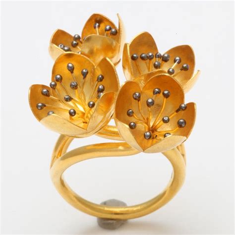 Gold Buttercup Flower Ring For Sale 1 With Images Handmade Gold