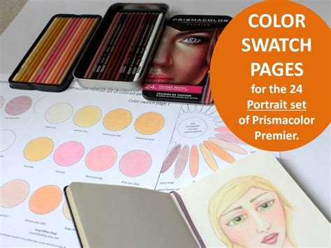 Prismacolor Portrait Color Swatch Sheets Color Swatches For