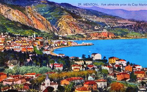 Frankrijk Menton Vue Generale Prise Du Cap Martin Reis Her Flickr