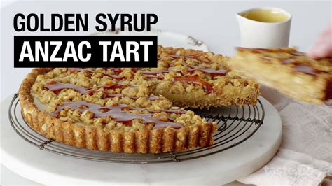 How To Make An Australian Golden Syrup Anzac Tart Au Youtube