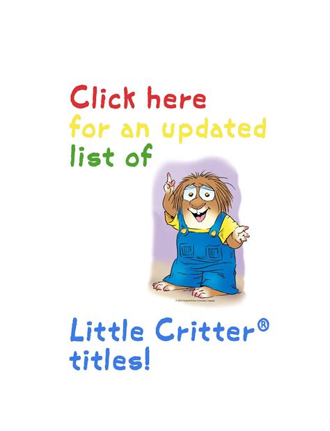 List of Little Critter Titles — Little Critter World-Wide Network