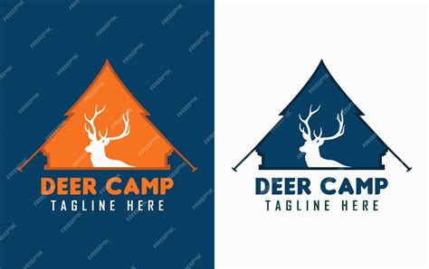 Premium Vector | Deer camp logo icon design template elements