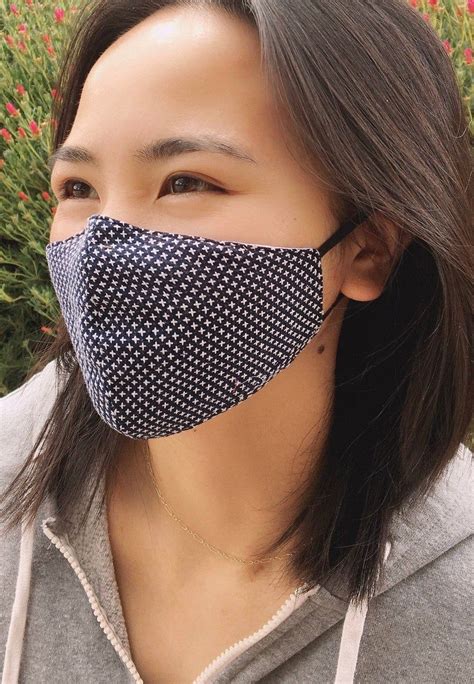 Adult Face Mask With Filter Pocket Nose Wire Usa Etsy Easy Face