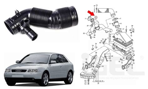 Mangueira Filtro de Ar com Sensor Volkswagen Golf 1.6 MK4 1997 A 2006 ...