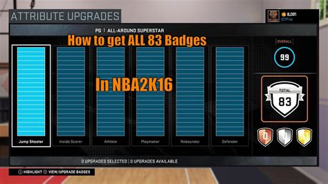 Nba K All Badges Hack How To Get All Badges In Nba K Youtube