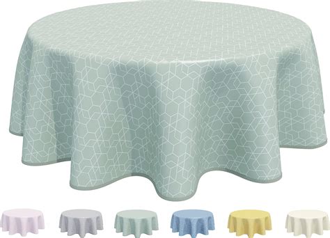 Home Direct Nappe Toile cirée PVC 160 cm Feuilles Ronde 160cm Vert