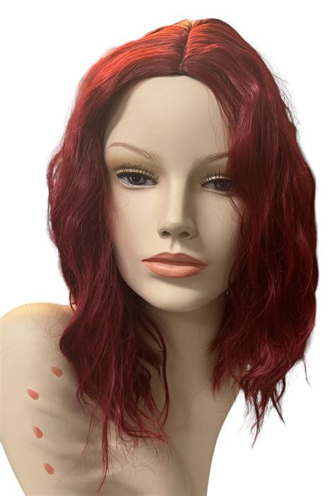 Burgundy Red Shoulder Length Loose Wave Wig Hurly Burly