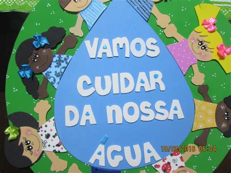 Cartaz Dia Da Água Em Eva Para Escola Mural E Painel Com Moldes