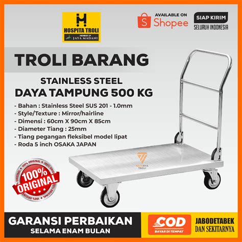 Jual Trolley Troli Barang 500kg Troly Lipat Hand Truck Folding Cart