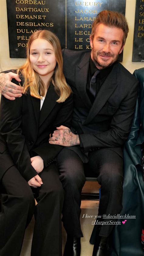 Photo David Beckham Et Sa Fille Harper Victoria Beckham Soutenue