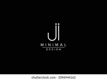 Initials Alphabet Letters Ji Ij Monogram Stock Vector Royalty Free